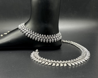 925 Sterling Silver Anklet / Silver Payal / Silver Anklet / Silver Bride Anklet / Silver Payal / Silver Designer Payal