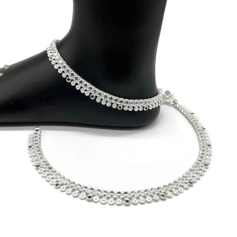 ◆STONEHENgE◆ silver anklet 925 Sterling Silver Anklet / Silver Payal / Silver Anklet