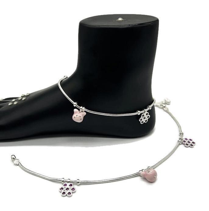 925 Sterling Silver Anklet / Silver Payal / Silver Anklet