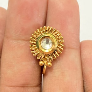 Nose Ring / marathi nose ring / clip on Indian Nose Ring/ Indian Bridal Jewelry/ Nathini /bollywood nose ring/nosepin