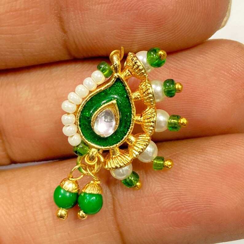 Nose Ring marathi nose ring clip on Indian Nose Ring Indian Bridal Jewelry Nathini bollywood nose ringnosepin