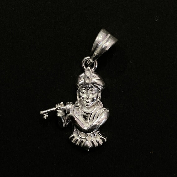 925 Sterling Silver Krishna Ji Pendant Etsy Canada