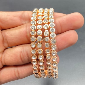CZ Bangles Rose Gold Bangles / Diamond Bangles
