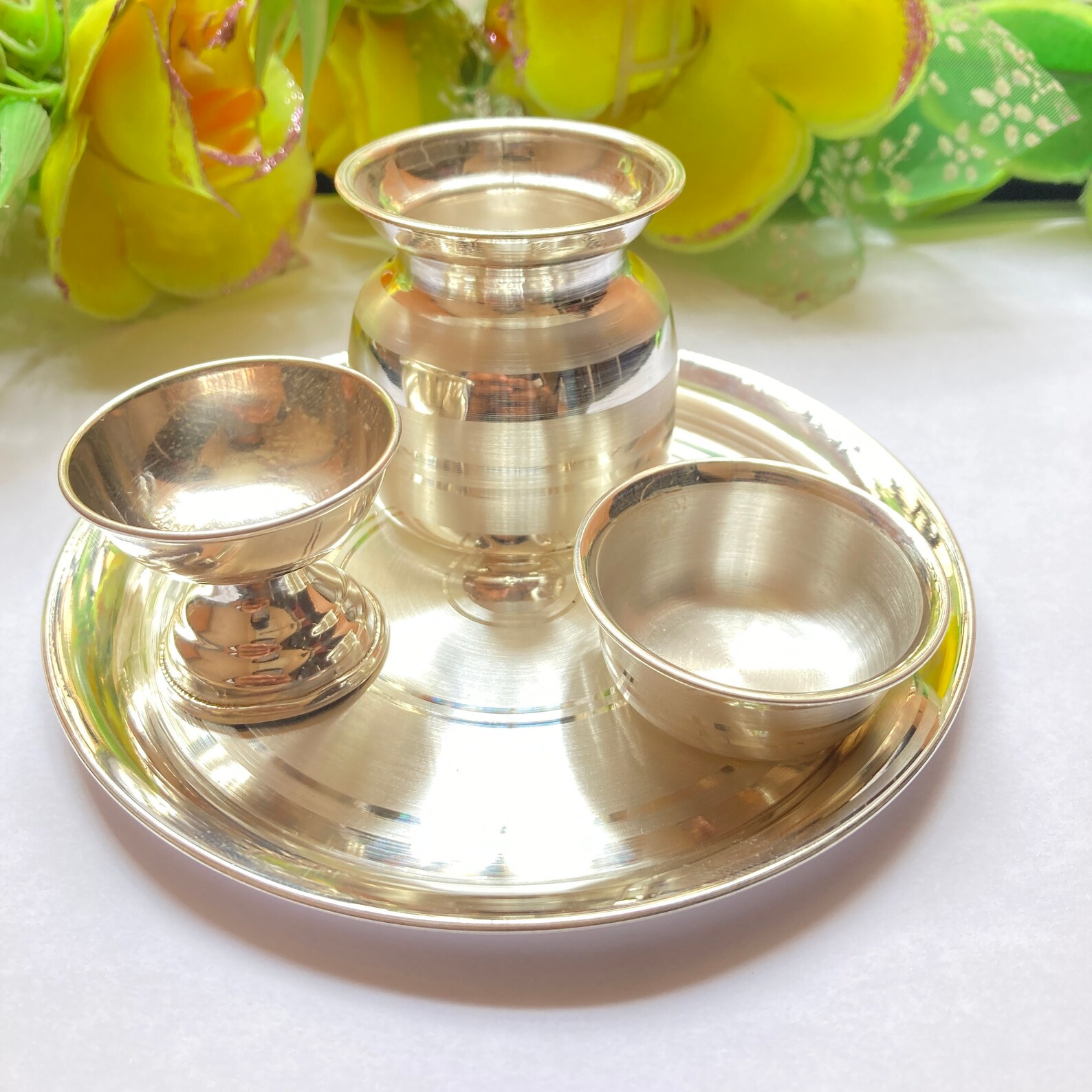 Pure Silver Pooja Set Etsy