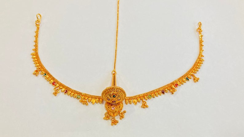 Indian Traditional Rajasthani Borla Maangtika Hair Jewelry Head Jewelry Bridal jewelry Ethnic Gift Rakhdi Borla