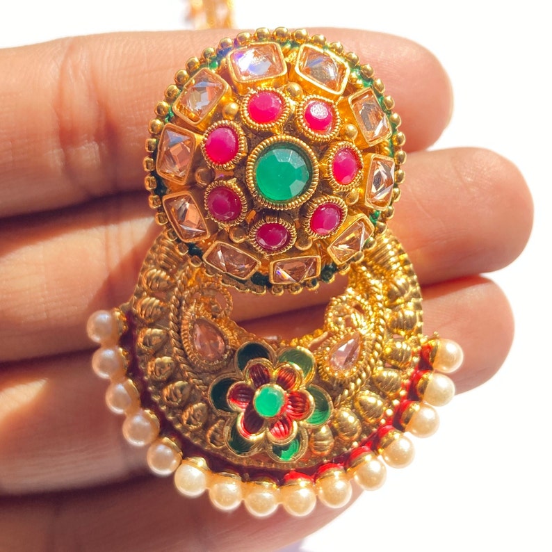 Indian Traditional Rajasthani Rakhdi /borla/ Maangtika/ Hair Etsy