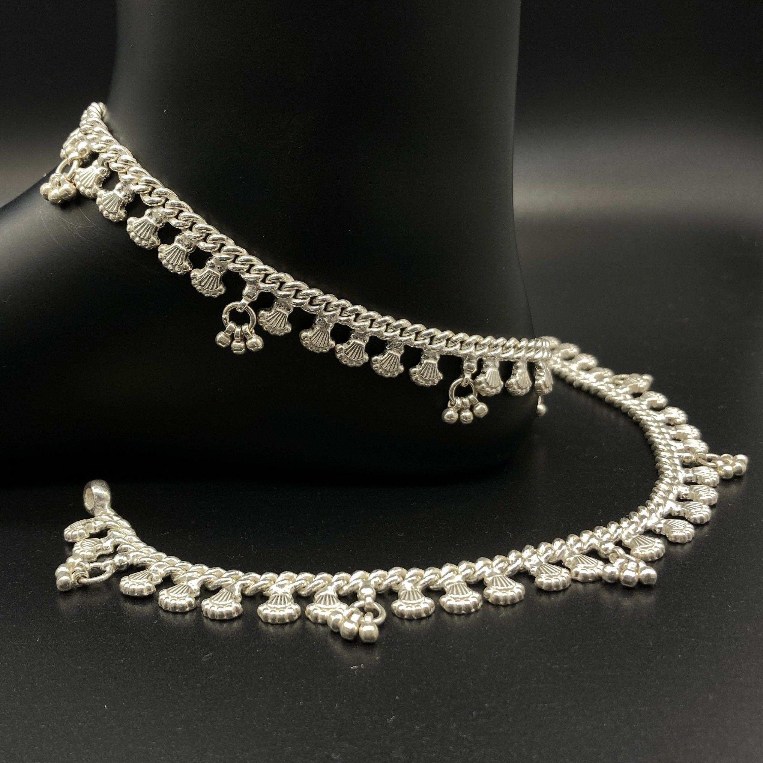 Real silver anklets price deals