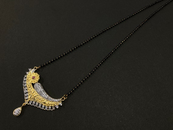 Cz mangalsutra pendant sale