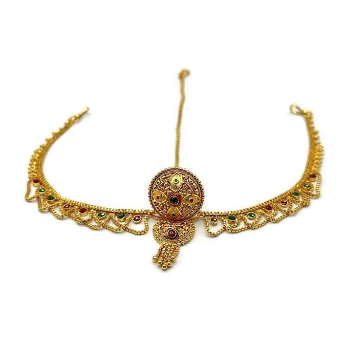 Indian Traditional Rajasthani Rakhdi borla Maangtika Hair Jewelry Head Jewelry Bridal Jewelry Ethnic Gift Rakhdi Borla Etsy UK