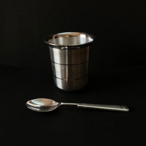999 Solid Silver Glass Spoon  For Baby Feeding