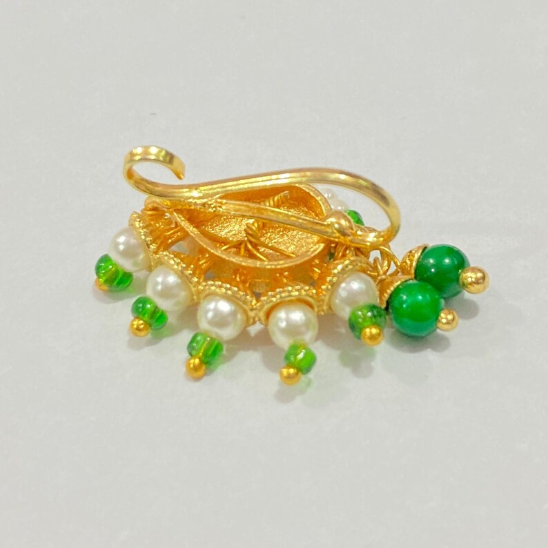 Nose Ring marathi nose ring clip on Indian Nose Ring Indian Bridal Jewelry Nathini bollywood nose ringnosepin