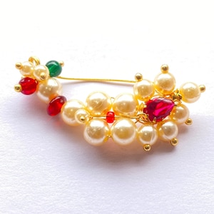 Näsring / marathi-näsring / indisk näsring med klämma / indiska brudsmycken / nathini / bollywood-näsring / näsnål