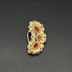 Nose pin, Clipon Indian Nose Ring, Nathini, Kundan Nath, Pakistani nose pin, Nose jewelry, no piercing needed,indian nose ring