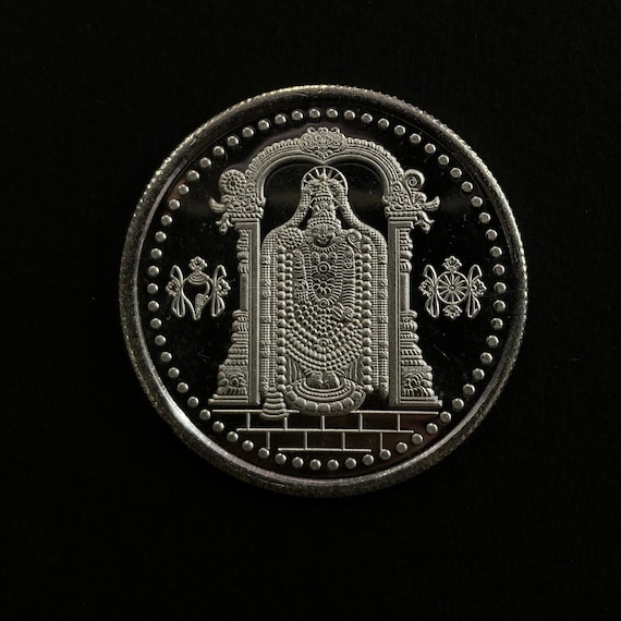 99.90% Pure Silver 10grams Tirupati Bala Ji Coin / Silver Coins