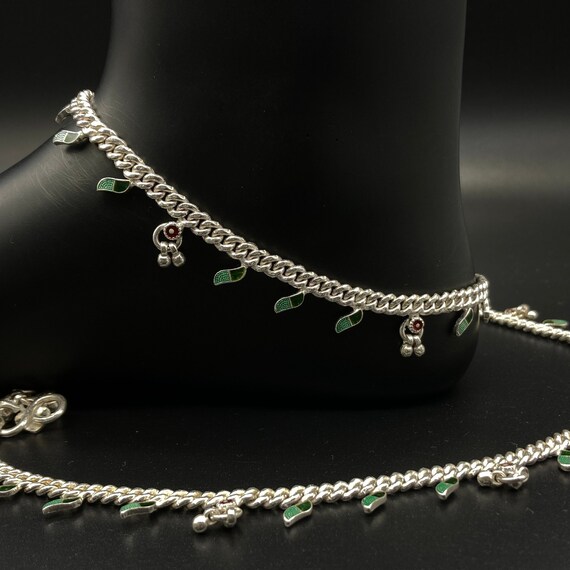 HemrajJewellers Silver Anklet Silver Payal