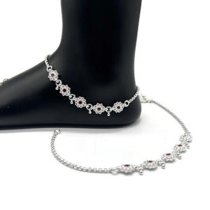 925 Sterling Silver Anklet / Silver Payal For Women / Anklet35