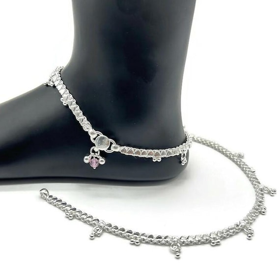 925 Sterling Silver Anklet Silver Payal Silver Anklet Silver Bride Anklet Silver Payal Silver Designer Payal Etsy