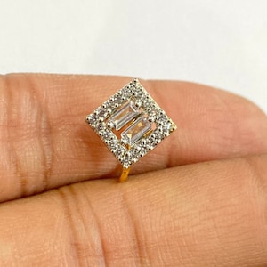 Anneau de nez diamant/Nath or/anneau de nez indien/bijoux indiens/aucun perçage requis/Bollywood/Bridal Nath