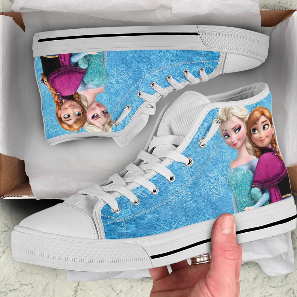 Frozen Elsa and Anna High Top Frozen Elsa and Anna high tops Etsy