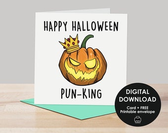 Printable card, Halloween card, Printable Halloween card, Funny Halloween card, Pumpkin Card, Funny Halloween card, Halloween Pun card