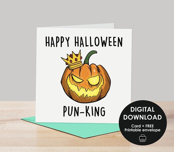 Printable Card Halloween Card Printable Halloween Card | Etsy