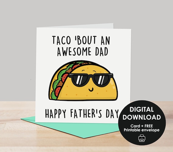 Printable Card Father's Day Card Printable Father's | Etsy