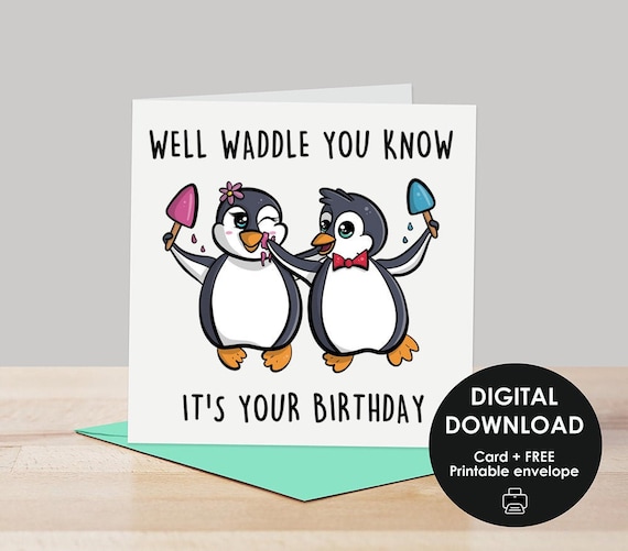 printable card printable birthday card happy birthday card etsy