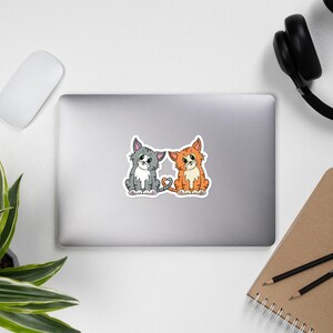 Cute Cats Sticker – Sweet cats in love cartoon sticker