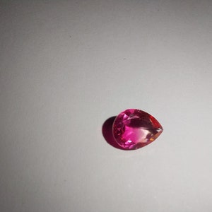0.80ct Watermelon Tourmaline Yellow and Pink Pear Shape Natural Gemstone Loose tourmaline Mostly Pink  Brazilian Tourmaline