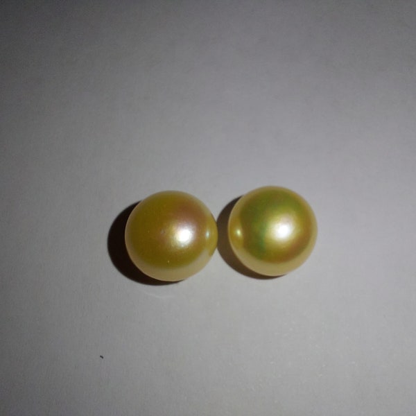 14.73 Ct Natural Australian Golden Pearl Ocean Opalized 10mm Extremely Rare Top Grade and excellent color