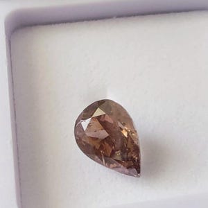 1,01 kt AUSTRALIAN fancy intens bruinachtig ROZE diamantpeer SI2 Uiterst zeldzaam Topgecertificeerd gratis wereldwijde expresverzending