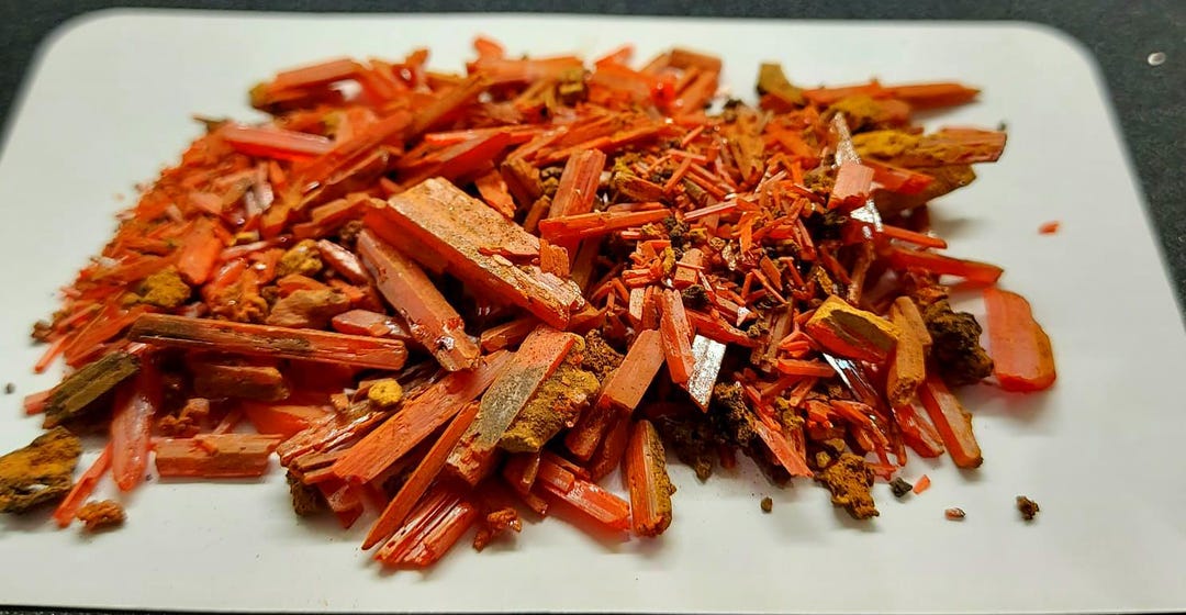 Australian Crocoite Cluster Orange Red Tonal Parcel of 100ct Faceting ...