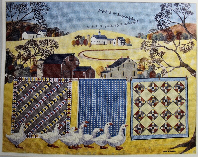 Embroidery Kit All About Geese 14 x 11