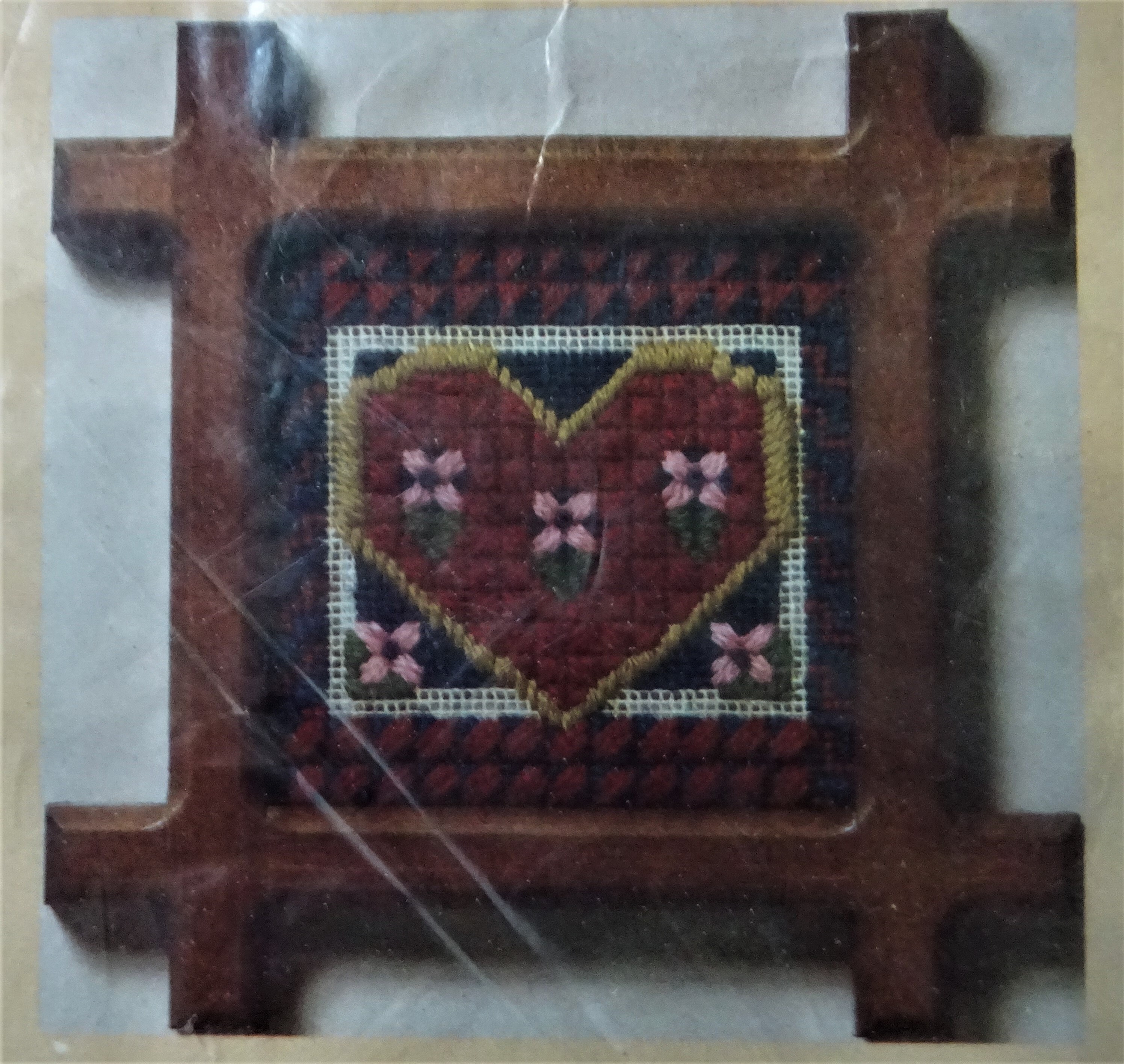 Heart Sampler Needlepoint Kit 5 X 5 Etsy