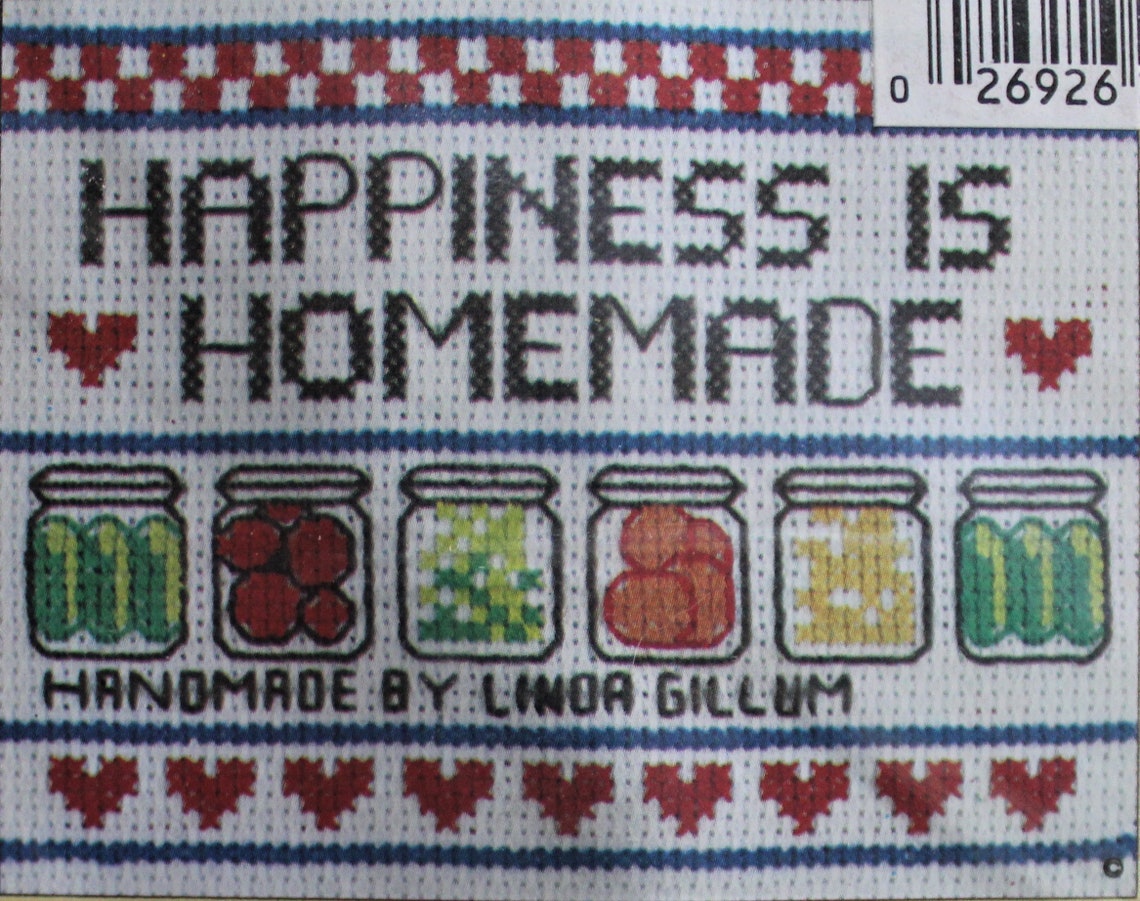 Counted Cross Stitch 'Happiness is Homemade 4 Etsy