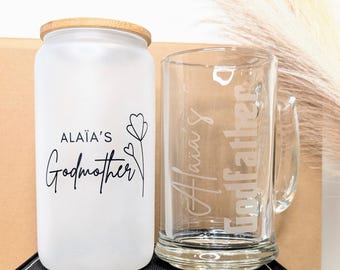 Godparent Proposal Gift Box: Personalized Mug Set, Baptism Gift