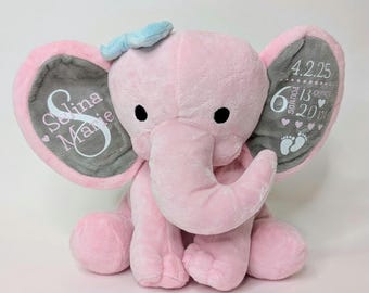 Personalisierter Baby Elefant Plüsch: Individuelles Stoffgeschenk