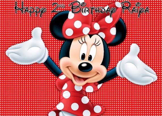 Fournitures de fête d'anniversaire Minnie Mouse, bannière