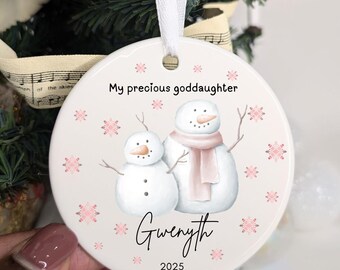 Addobbo natalizio per figlioccia, addobbo personalizzato, addobbo per nipote, primo Natale del bambino, addobbo natalizio personalizzato, nipote