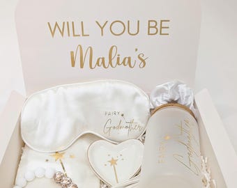 Will You Be My Fairy Godmother Gift Box, Religious Gift Box, Godparents, Baptism, Christening, Aunty, Godmother bracelet, Godmother Proposal
