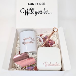 Will You Be My Godmother Gift Box, Godmother proposal box, Godparents, Baptism, Christening, Aunty, Godmother mug, Godmother jewelry box