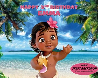 Baby Moana Backdrop Etsy Uk