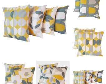 buy by the metre Jet Saffron Aqua Made to Measure Curtains Cube Prestigious Textiles