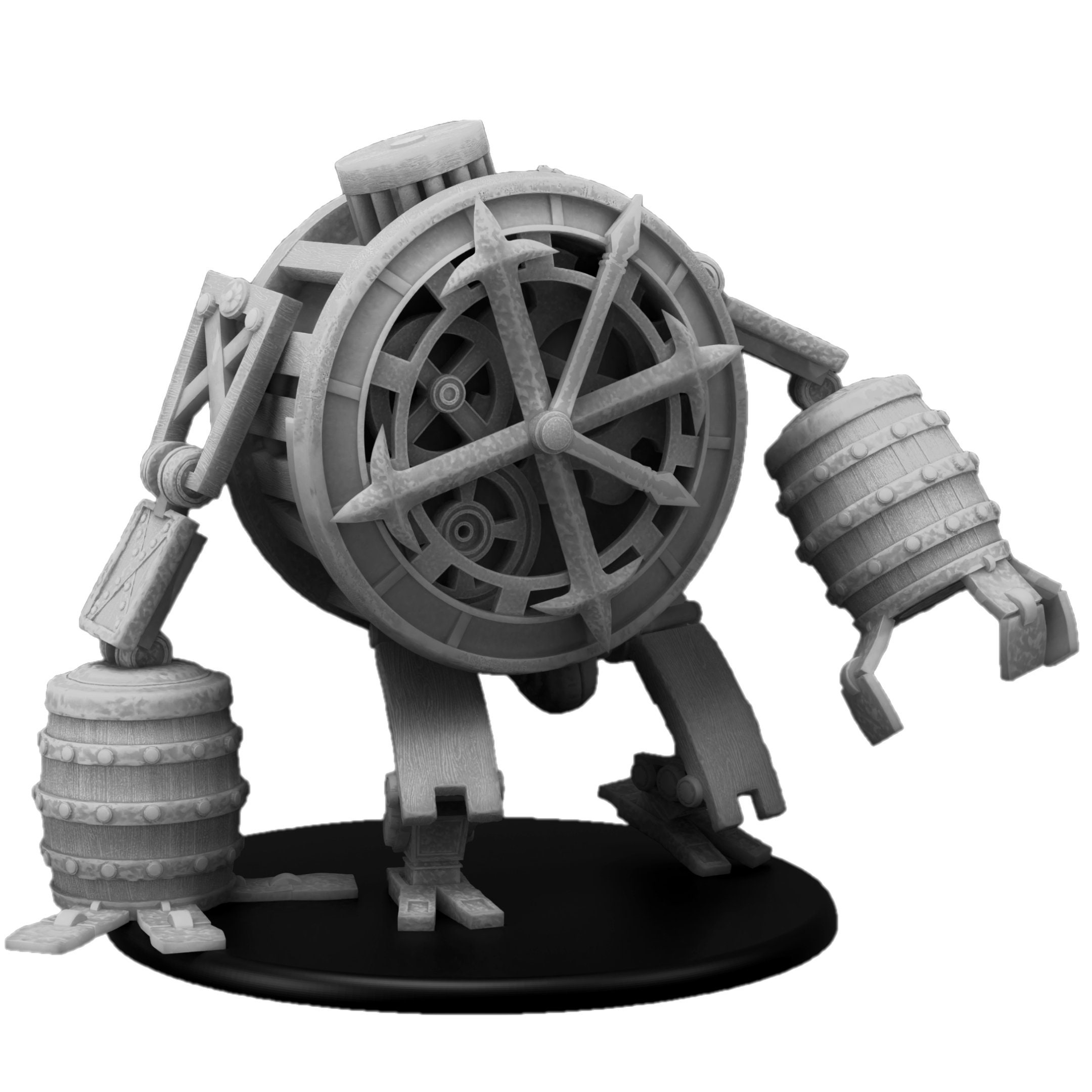 Clock Golem miniature 3D printed tabletop golem construct Etsy