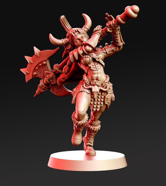 Female Warrior Miniature 3D Printed Tabletop Female Etsy