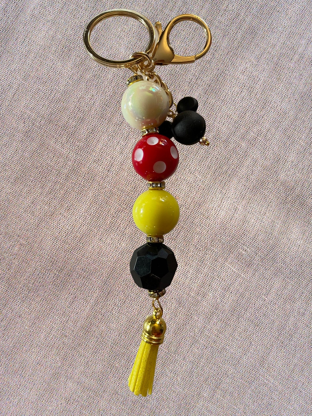 Disney Inspired Bubblegum Bead Keychain Etsy
