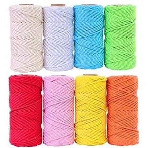 4 mm x 100 mm farbige 100% Baumwollkordel | 13 Farben