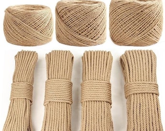 Sisal Strong Natural Fibre Rope | 4mm, 5mm, 6mm Thick | Various Lengths 20-100m | Free Shipping