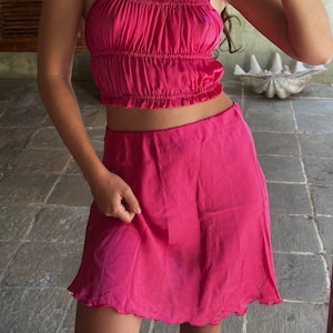 Mini Silk Skirt - 100% Pure Mulberry Silk Skirt - Summer outfit - Women skirt - Skirt for Women - Short Organic silk skirt, Mini satin skirt