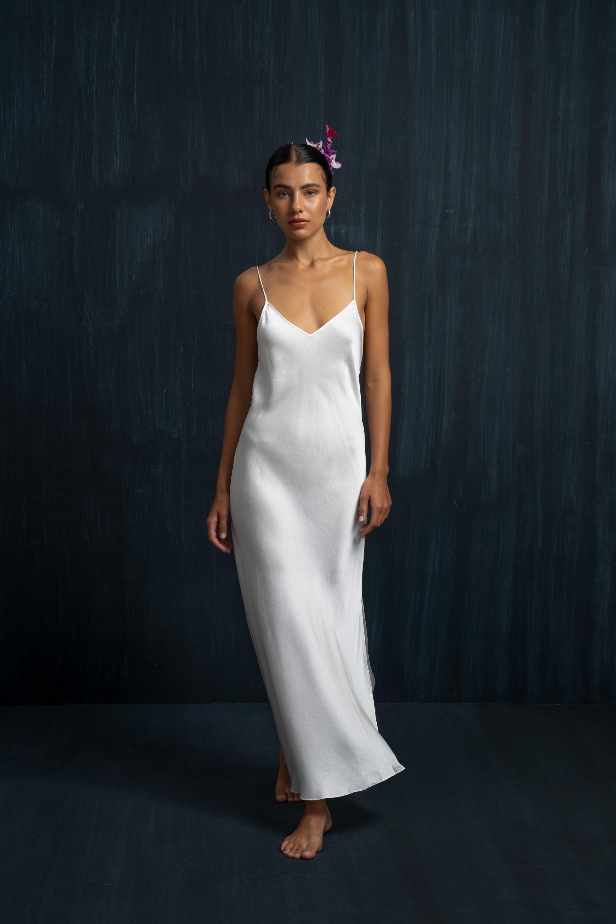 silver maternity dress Penelope Maternity Photoshoot Gown